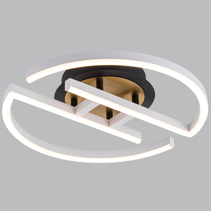 Halo Black, White & Brass CCT Ceiling Light