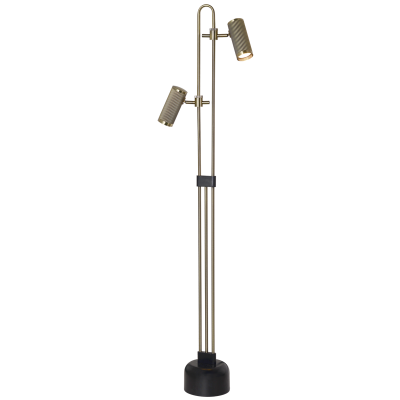 Duet Black & Gold Adjustable Floor Lamp