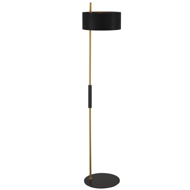 Noire black and gold floor lamp