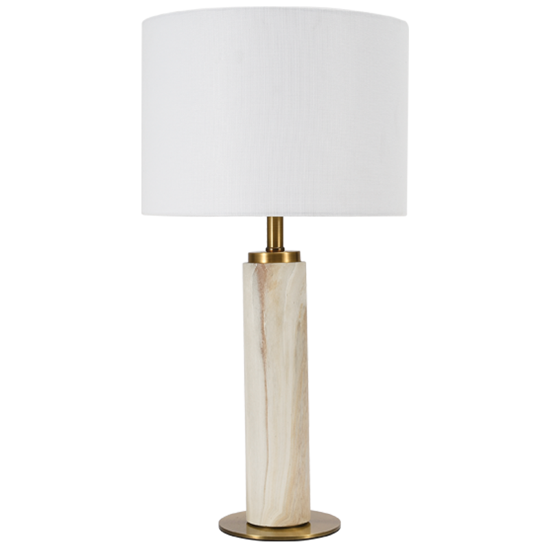 Carrara Marble-Effect Table Lamp