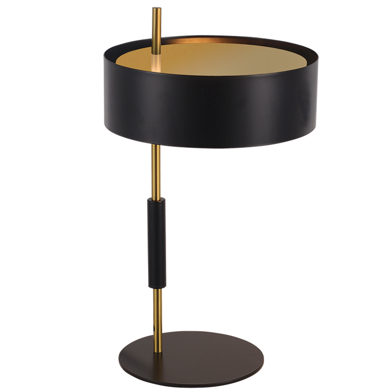 Noire Black & Gold Metal Table Lamp