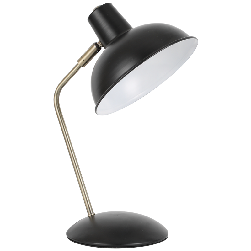 Atlas Black & Antique Brass Desk Lamp