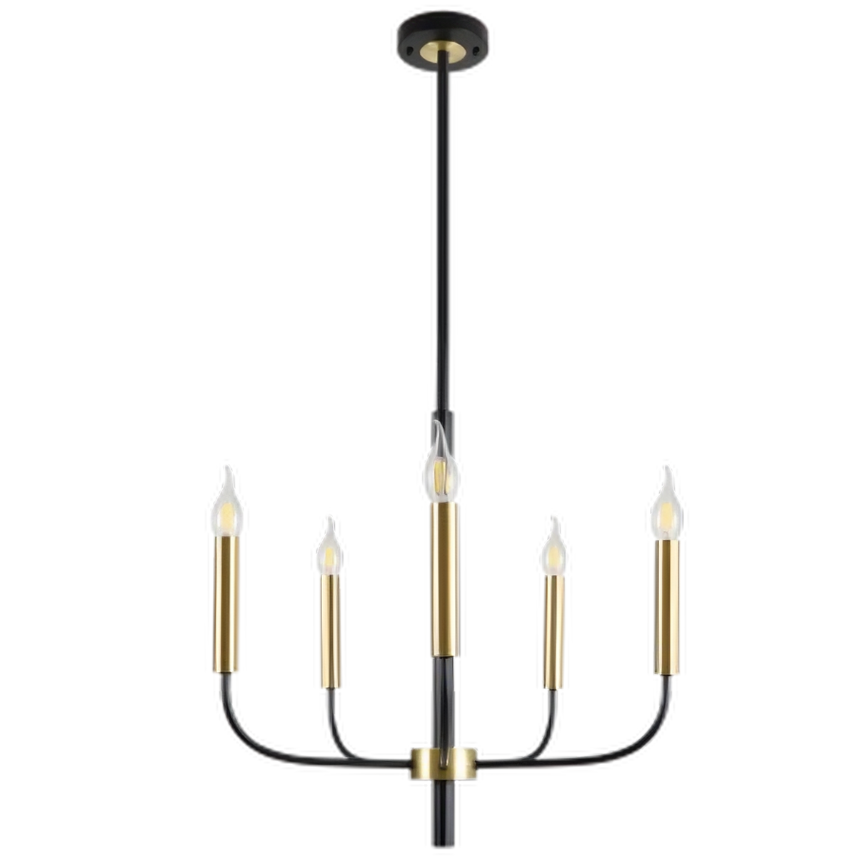 Seraph Black & Gold 5-Light Chandelier