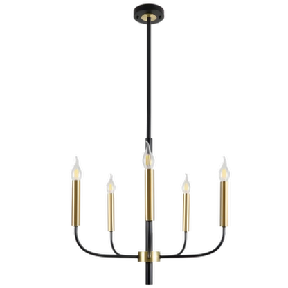 Seraph Black & Gold 5-Light Chandelier