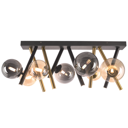 Aurelia Amber & Smoke Glass Ceiling Light