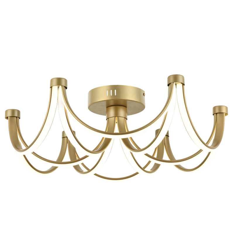 Solenne Sculptural Gold LED Ceiling Light