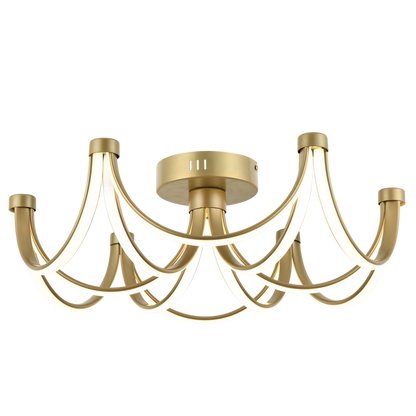 Solenne Sculptural Gold LED Ceiling Light
