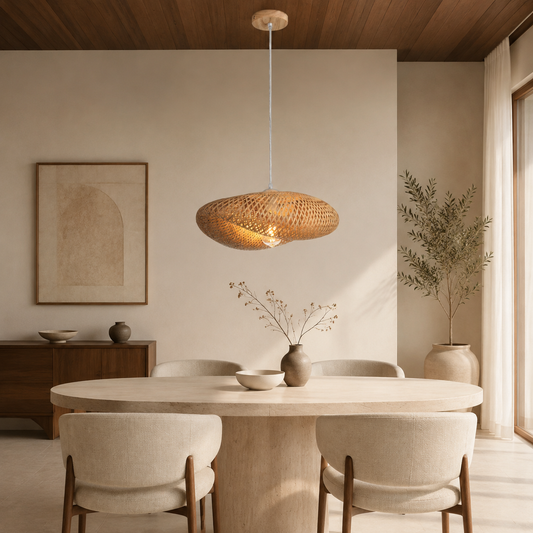 Sienna Natural Wood & Bamboo Pendant