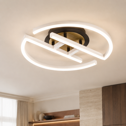Halo Black, White & Brass CCT Ceiling Light