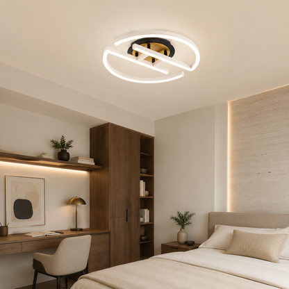 Halo Black, White & Brass CCT Ceiling Light