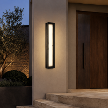 Monolith Black LED Outdoor Wall Light