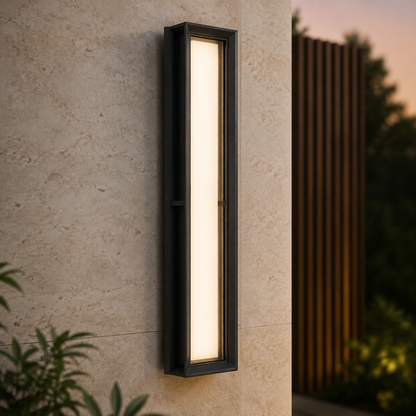 Monolith Black LED Outdoor Wall Light