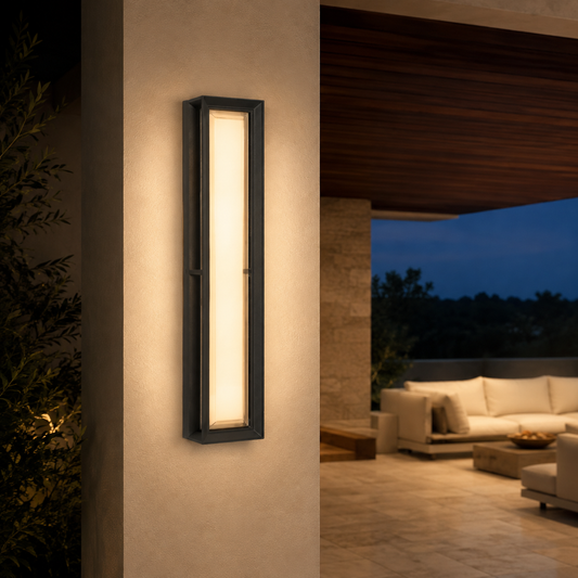 Monolith Black LED Outdoor Wall Light