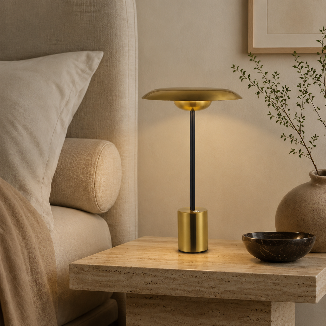 Solis Gold CCT Sculptural LED Table Lamp