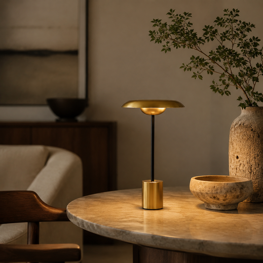 Solis Gold CCT Sculptural LED Table Lamp