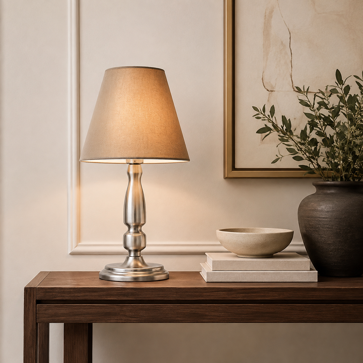 Haven Beige Fabric Table Lamp