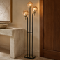 Lustre Amber Glass 3-Light Floor Lamp