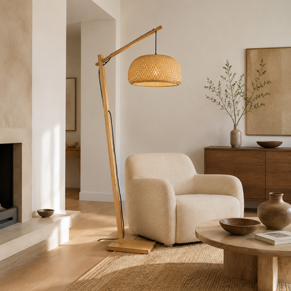 Sora Wood & Bamboo Floor Lamp