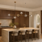 Vesper Satin Gold & Smoke Glass Linear Chandelier