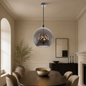 Nocturne Chrome & Smoke Glass 9-Light Pendant
