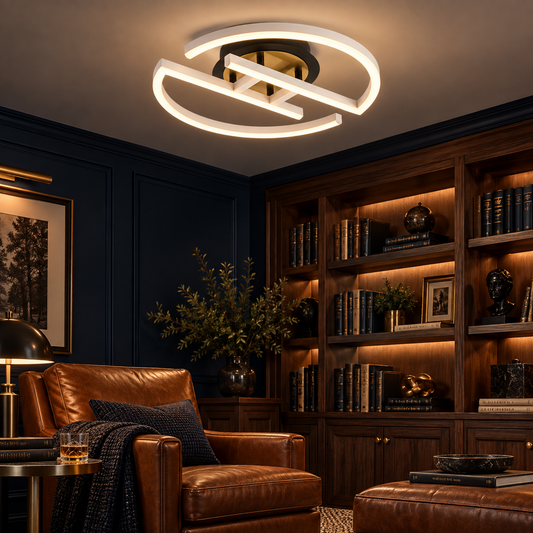 Halo Black, White & Brass CCT Ceiling Light