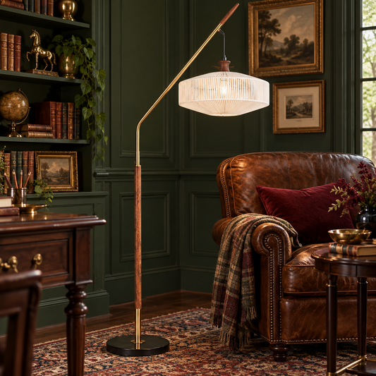 Maren Wood, Rope & Marble Floor Lamp