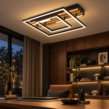 Frame Black Slim CCT LED Ceiling Light