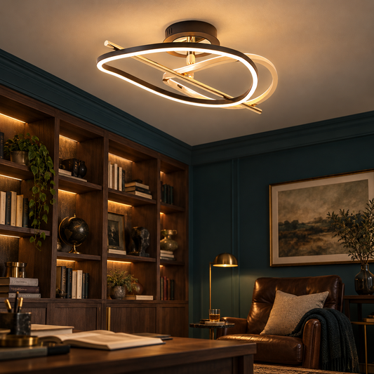 Soleil French Gold & Black LED Ceiling Light