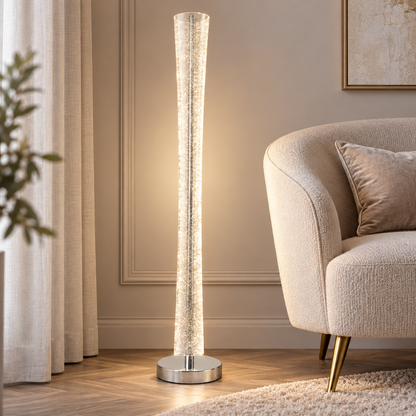 Lumina Chrome & Acrylic LED Floor Lamp