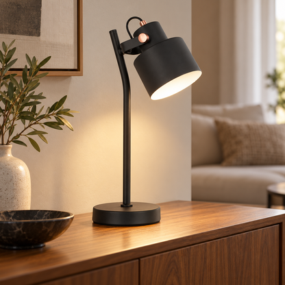 Copperline Sand Black & Copper Desk Lamp