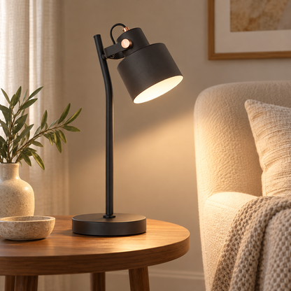 Copperline Sand Black & Copper Desk Lamp