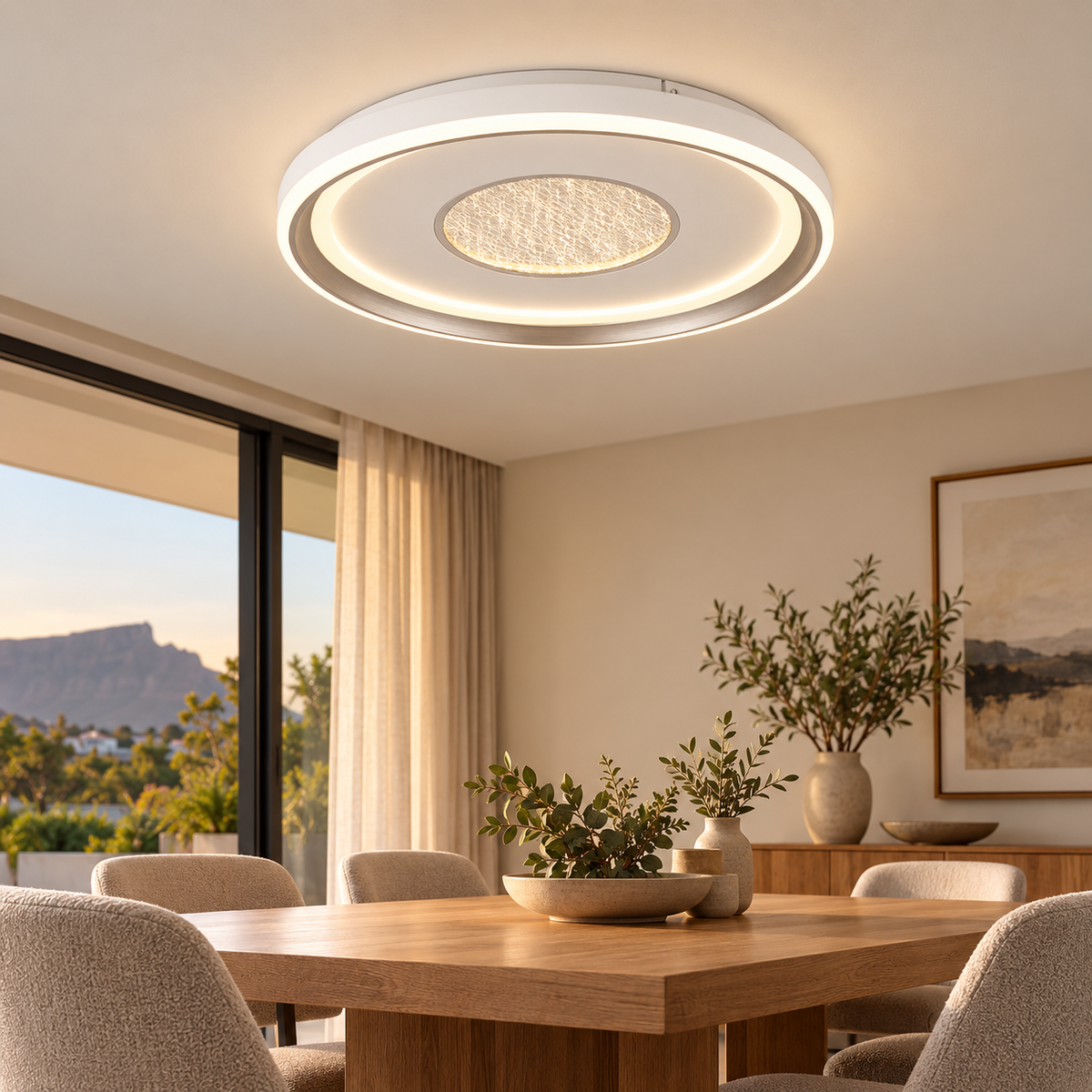 Lustra Champagne Gold 52W CCT LED Ceiling Light