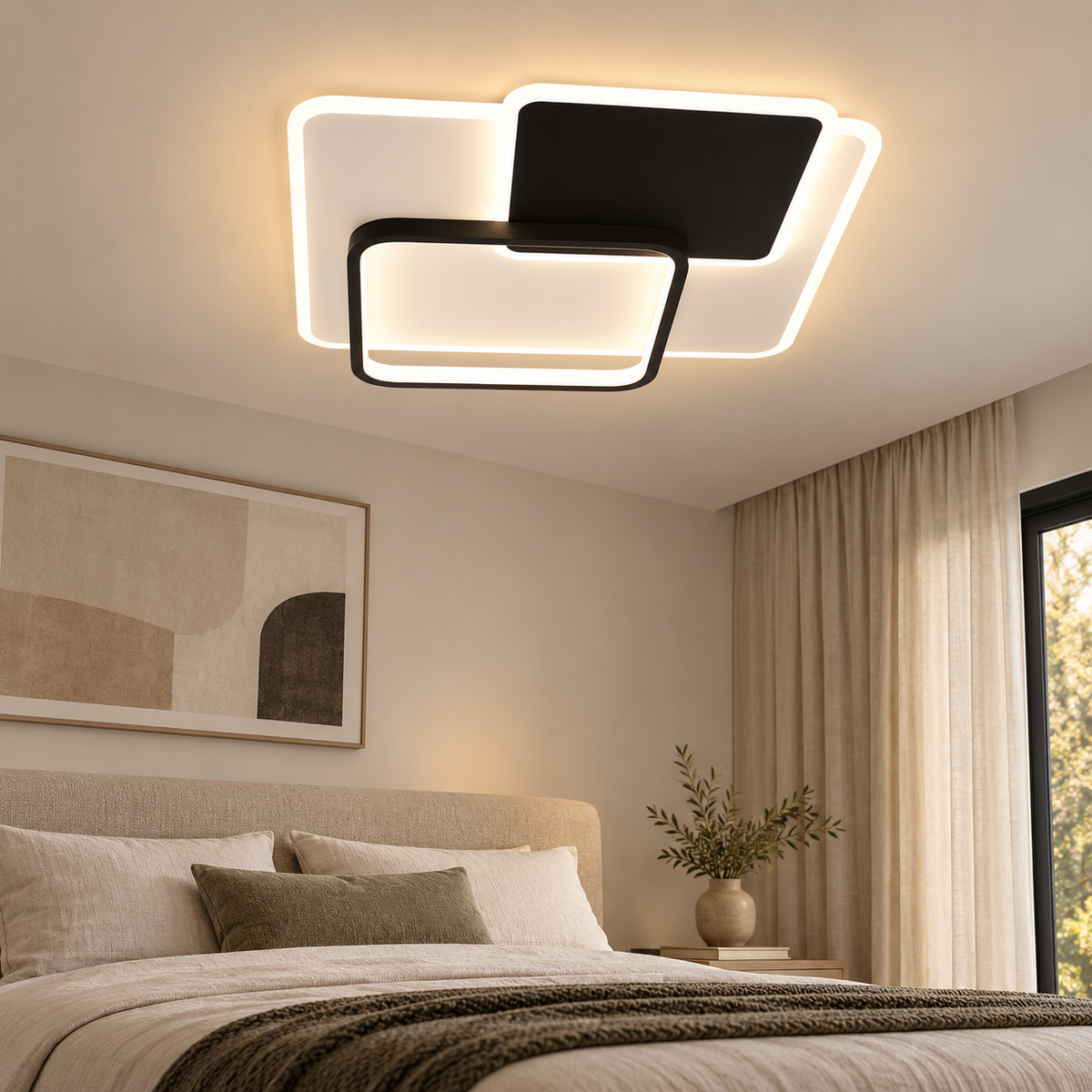 Contour Black & White CCT LED Ceiling Light