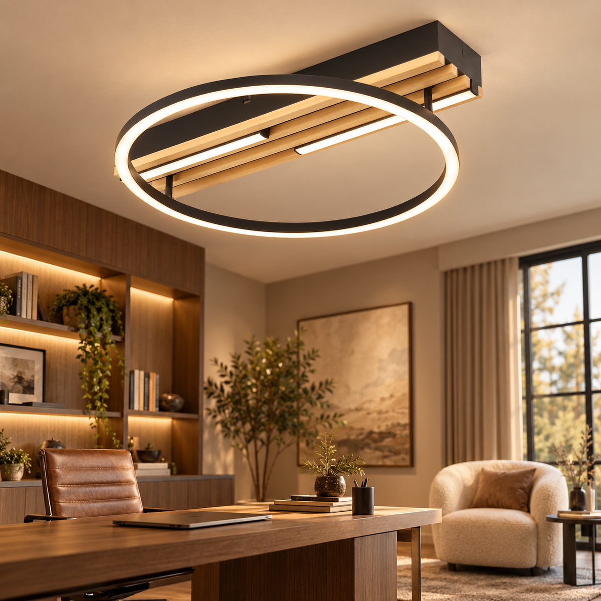 Frame Black Rectangular CCT LED Ceiling Light