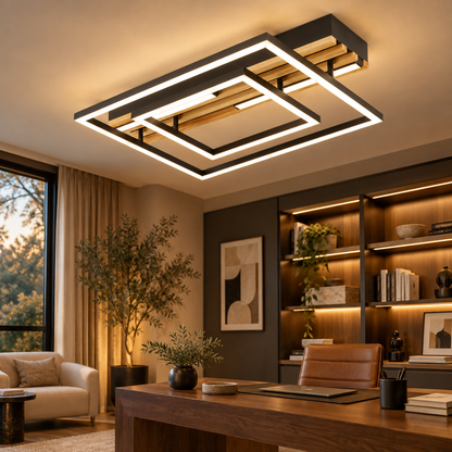 Frame Black Slim CCT LED Ceiling Light