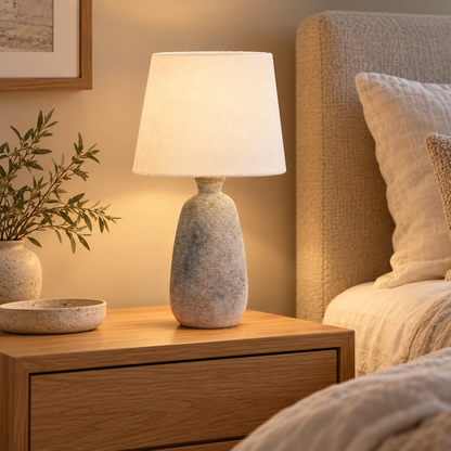 Terra Grey Stone Ceramic Table Lamp
