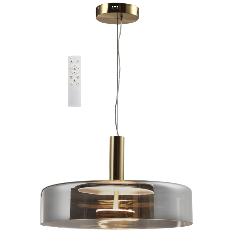 Solace Bronze & Smoke Glass Dimmable LED Pendant