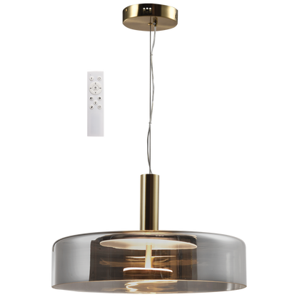 Solace Bronze & Smoke Glass Dimmable LED Pendant