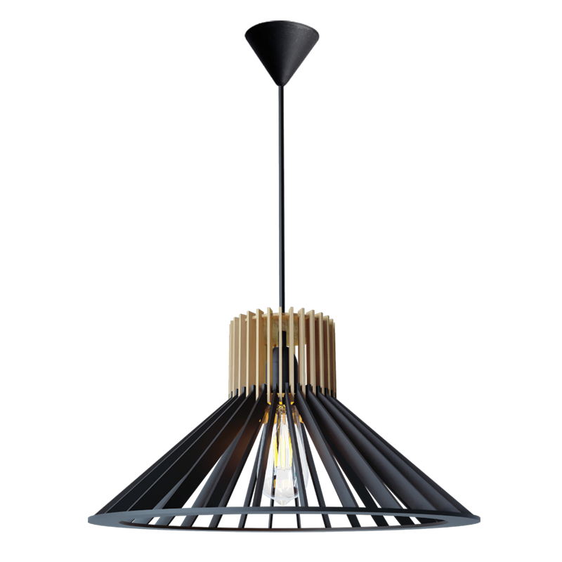 Kaia Bamboo & Wood Pendant