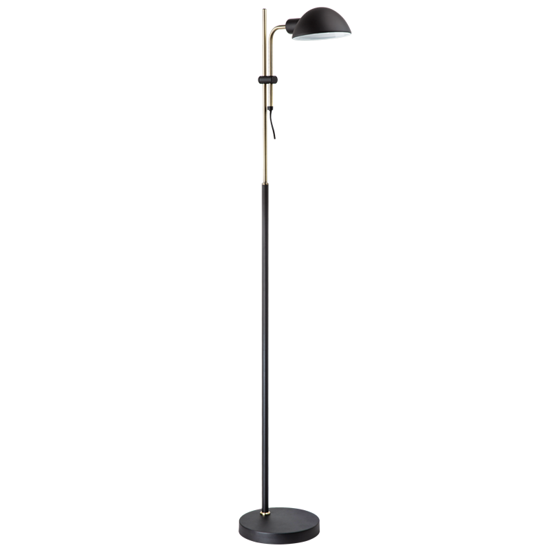 Pivot Sand Black & Antique Brass Floor Lamp