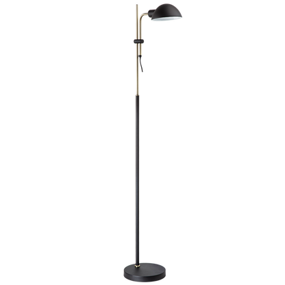 Pivot Sand Black & Antique Brass Floor Lamp