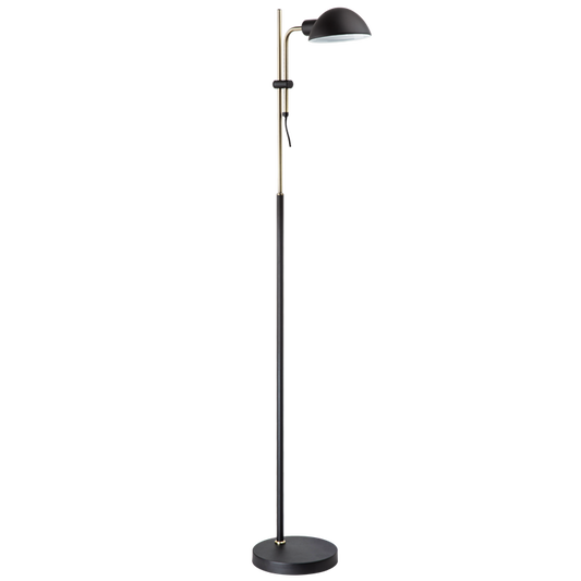 Pivot Sand Black & Antique Brass Floor Lamp
