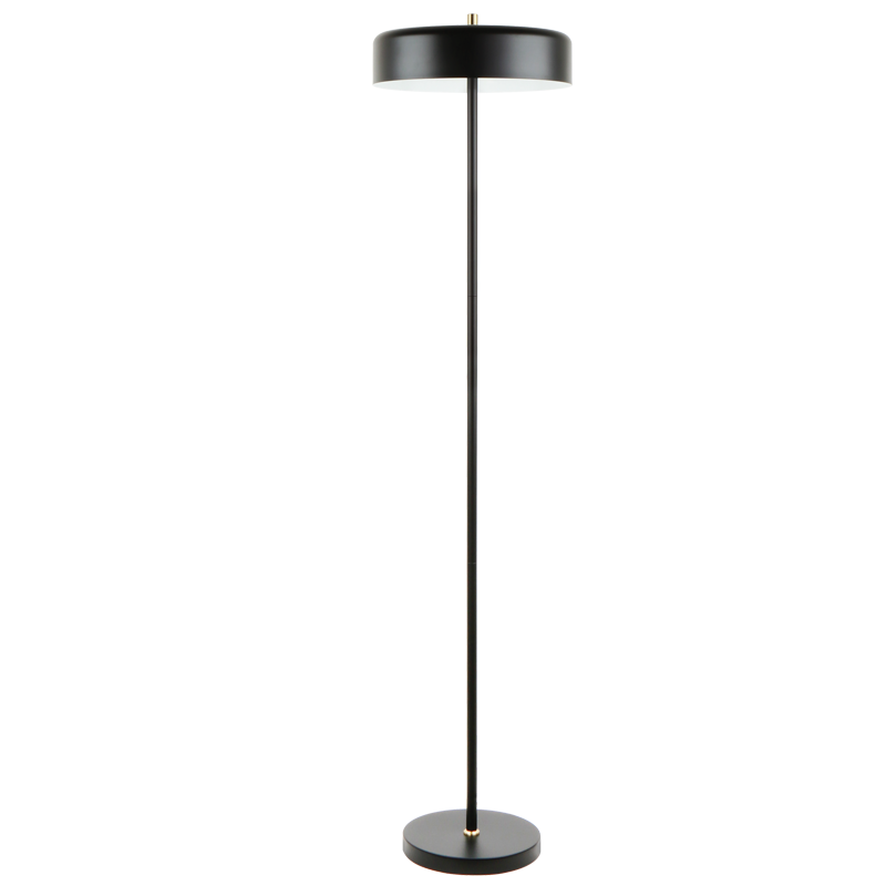 Serene Black & Sand Gold Twin Floor Lamp