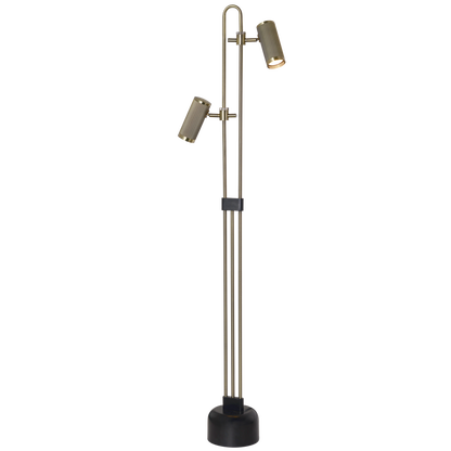 Duet Black & Gold Adjustable Floor Lamp