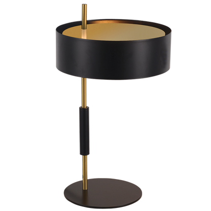 Noire Black & Gold Metal Table Lamp
