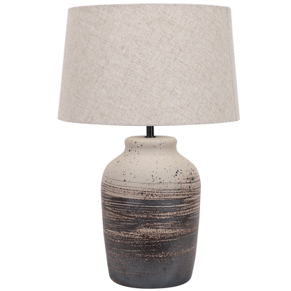Terra Stone Ceramic & Hessian Table Lamp