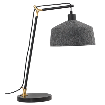 Pietra Black, Marble & Grey Felt Table Lamp