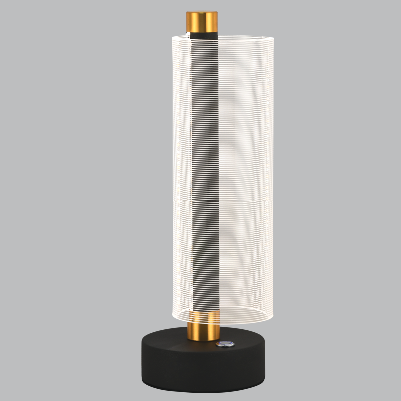 Luxe Black & Gold Dimmable LED Touch Lamp