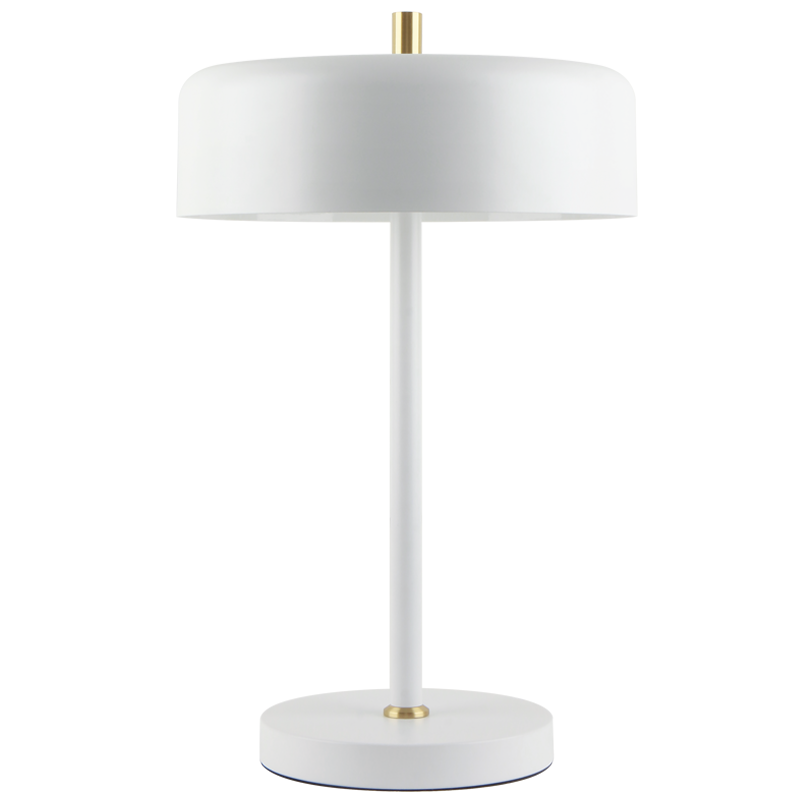 Serene White & Sand Gold 2-Light Table Lamp